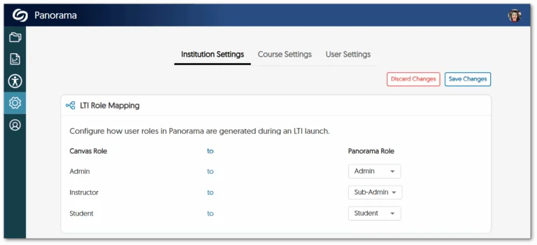 LTI Role Mapping Panel
