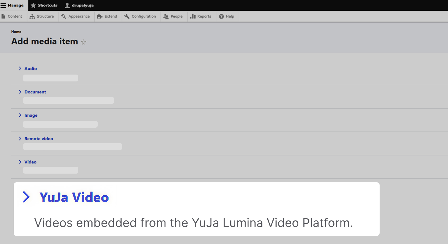 Embed YuJa Lumina videos in Drupal