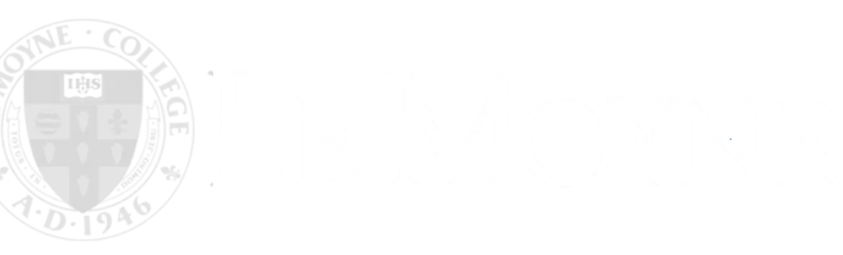 Le Moyne College white logo