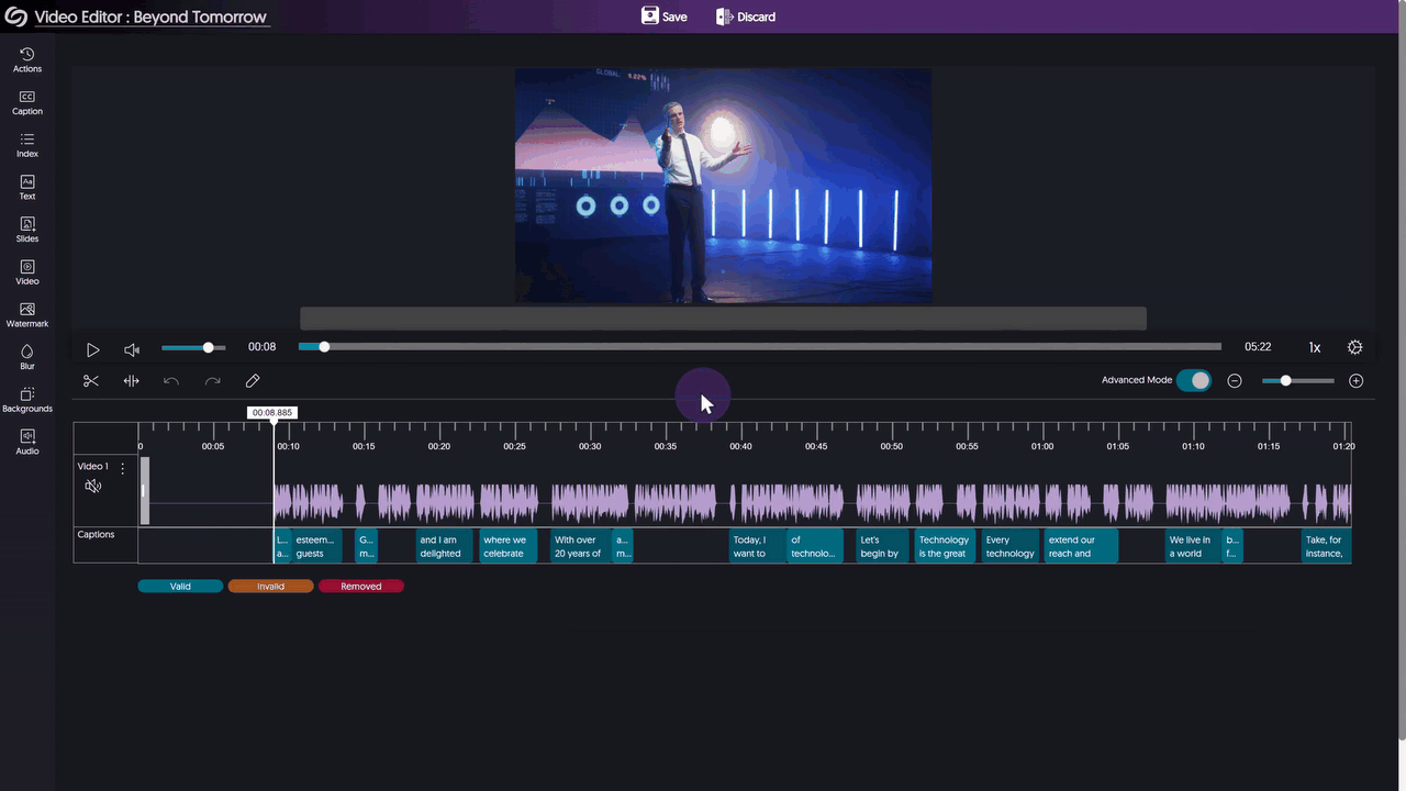 the sidebar is selected to show the slide-out feature. 