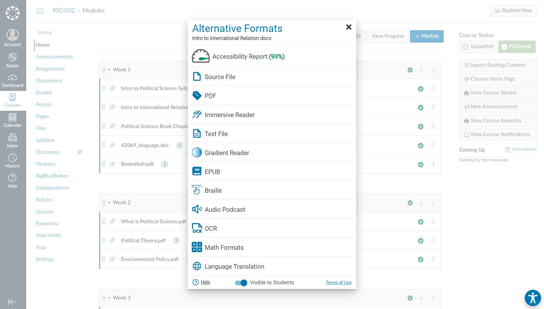LMS Integration with Canvas Learning Management System