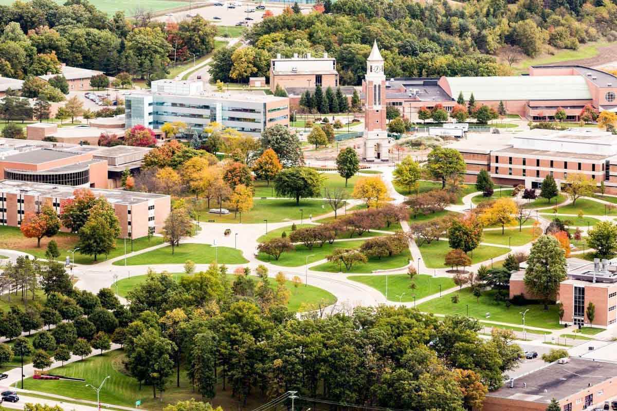 Oakland University aerial view.