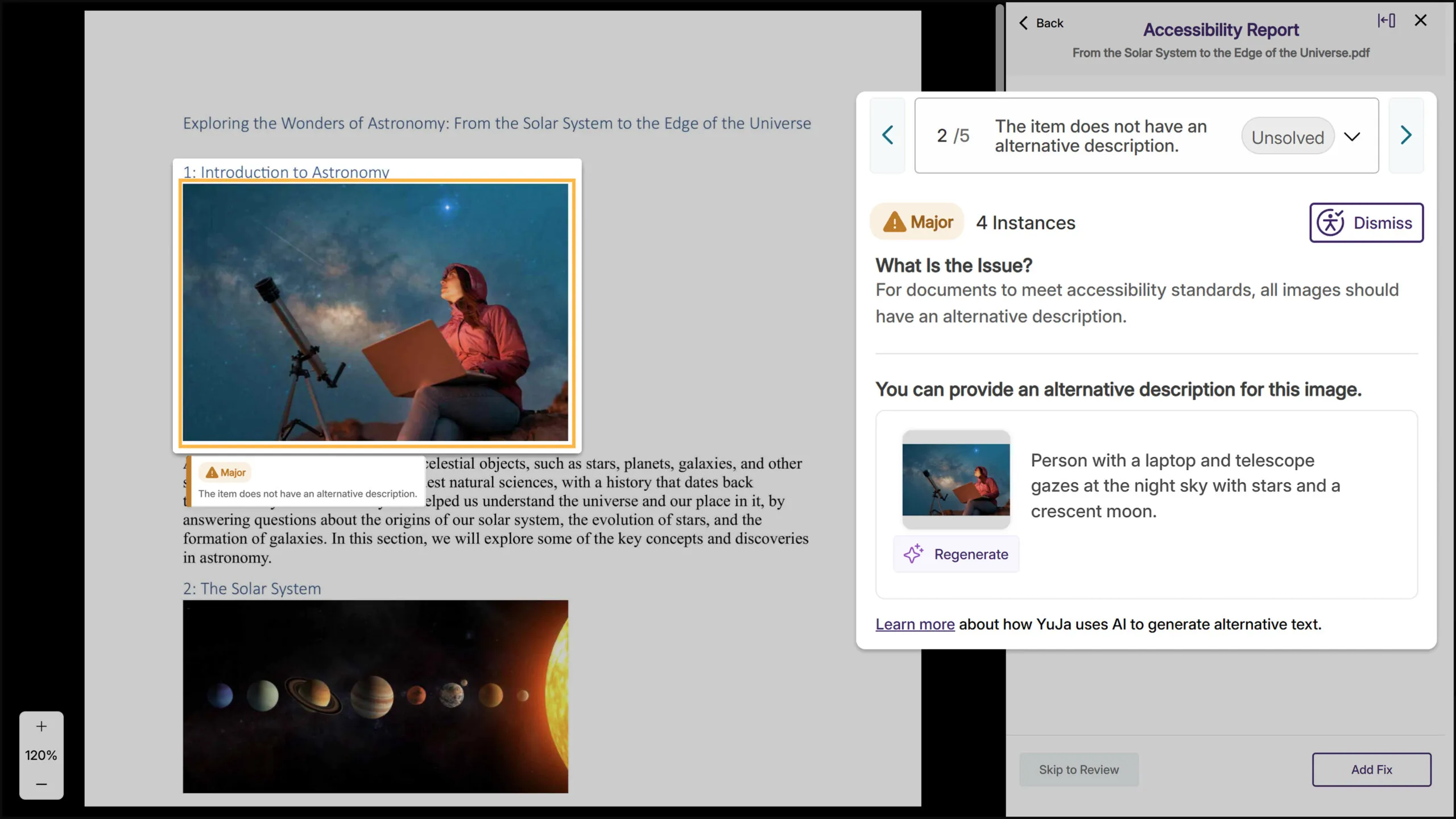 Alt text suggestions