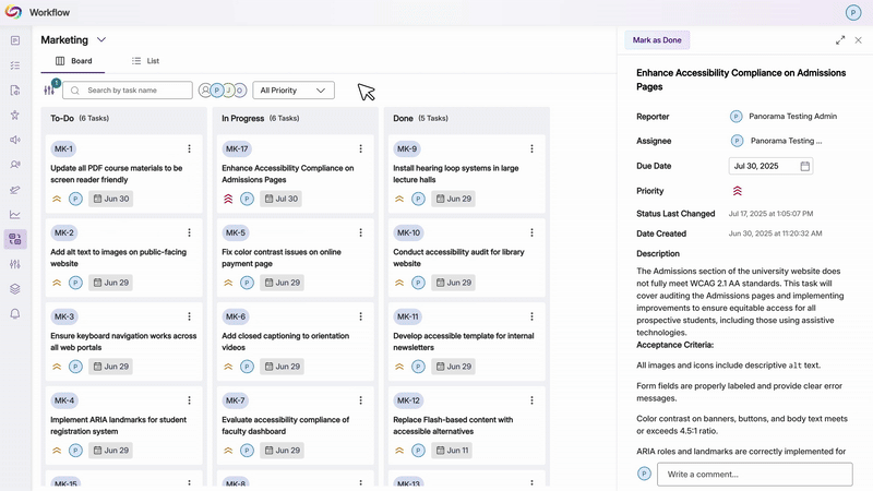 Celebration Animation Added for Completed Workflow Tasks