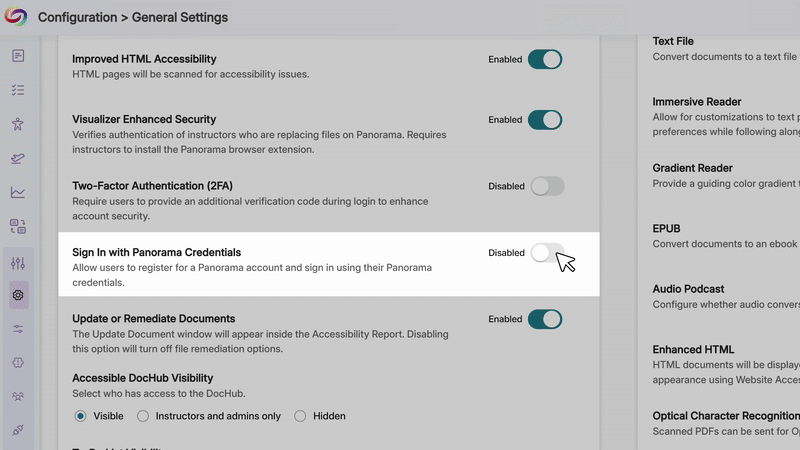 Manual login credentials