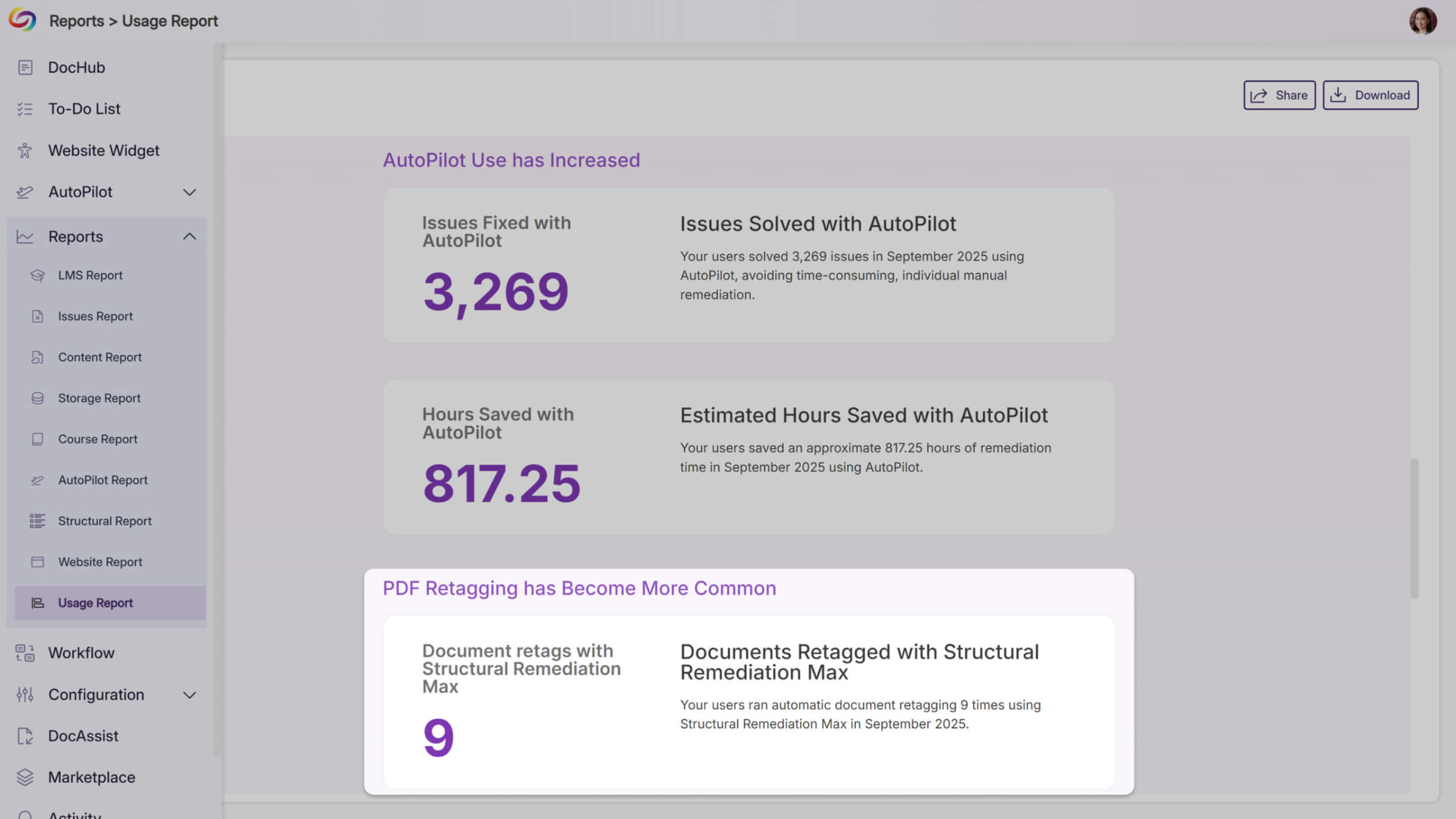 Monthly Structural Remediation reports