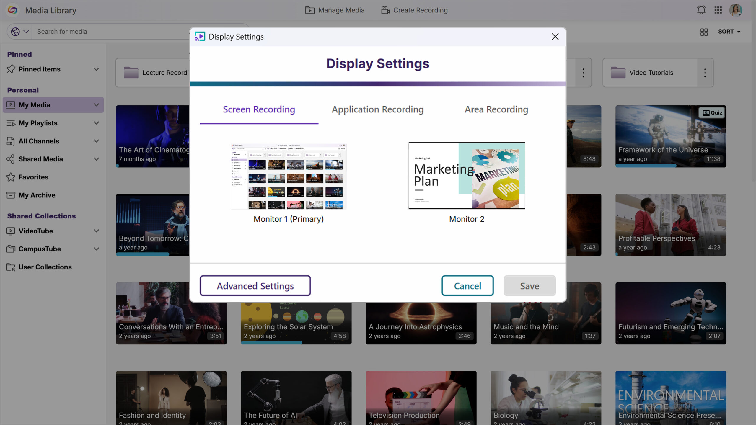 Screen Selection Previews Simplify Display Configuration