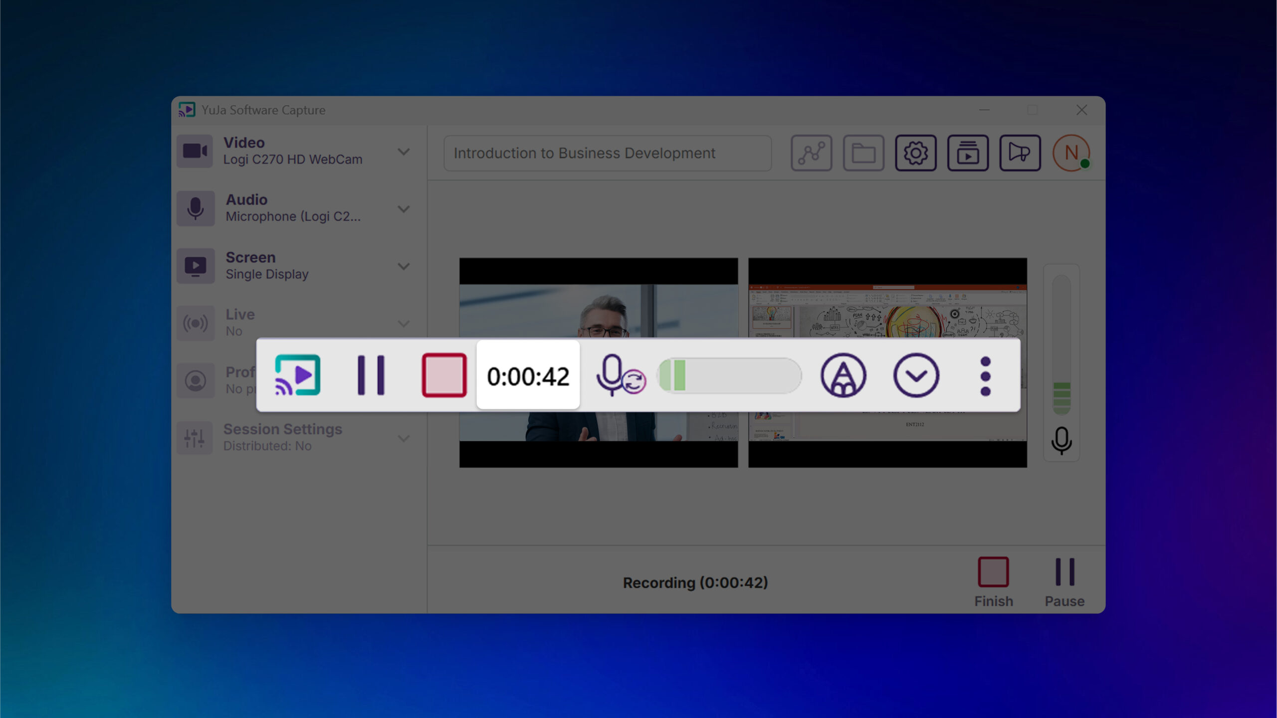 Recording Timer Added to Toolbar for Improved Session Monitoring