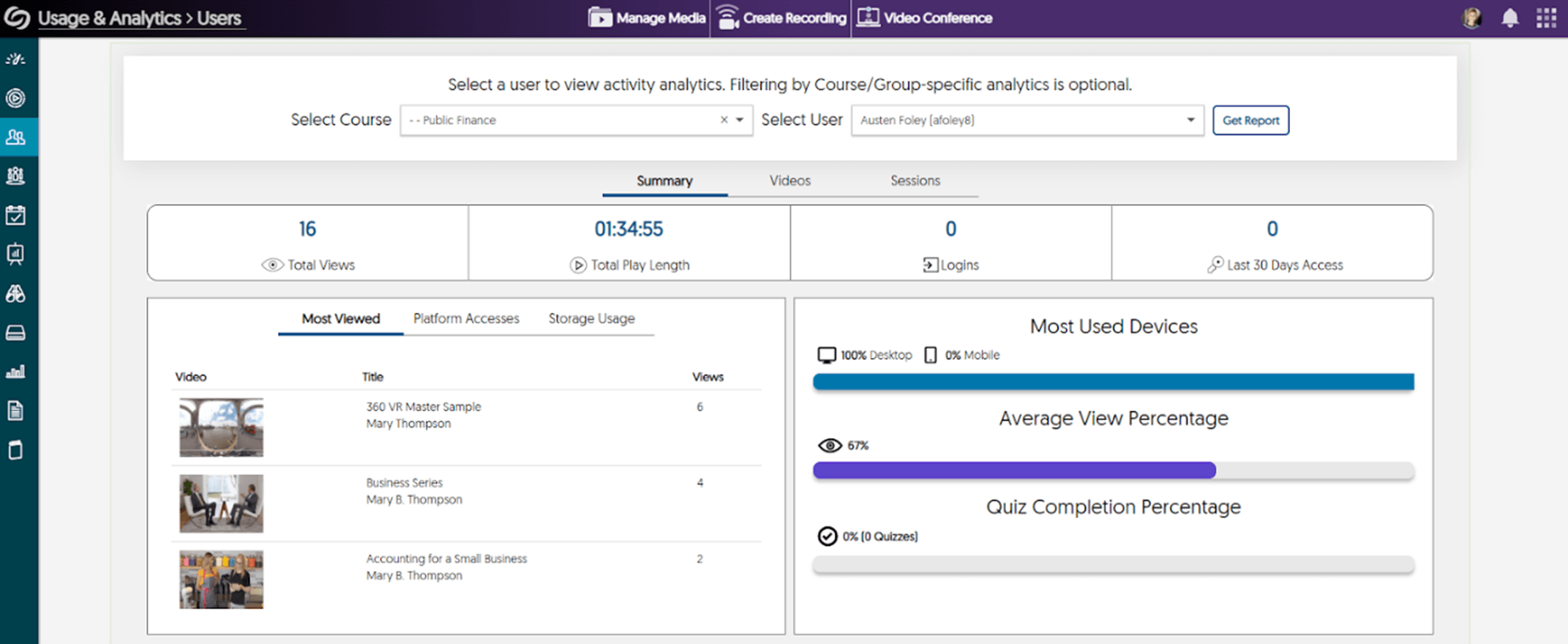 YuJa Video Analytics Overview