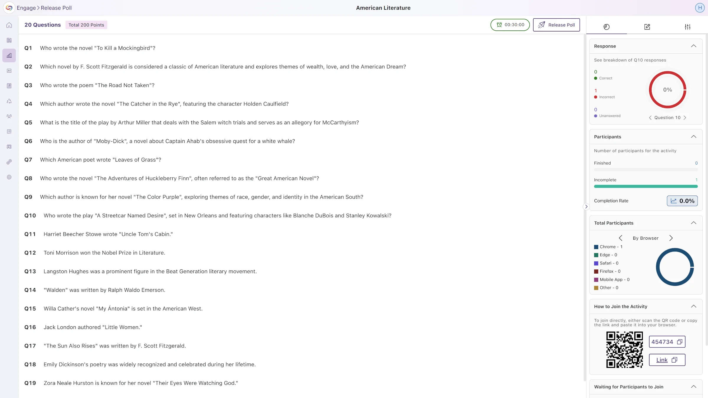 The new Poll Release page with centralized configuration settings.