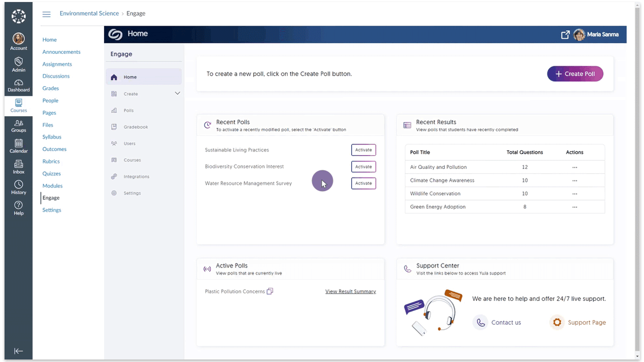 The Pop-out button is selected to pen engage in a new tab. 