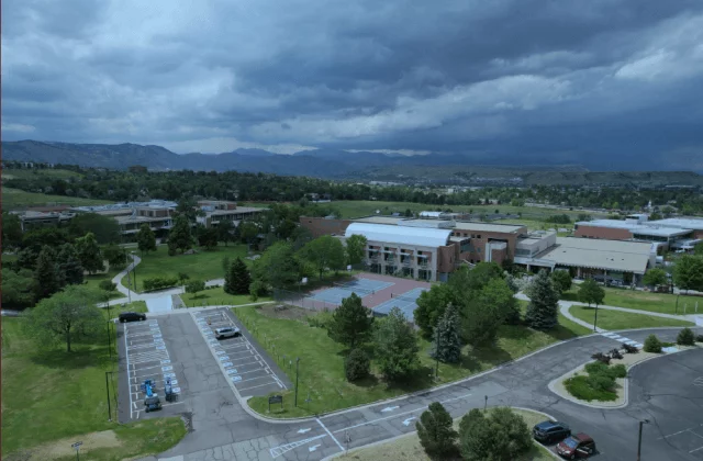 Red Rocks Community College aerial view.