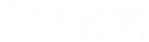 SUNY Binghamton white logo