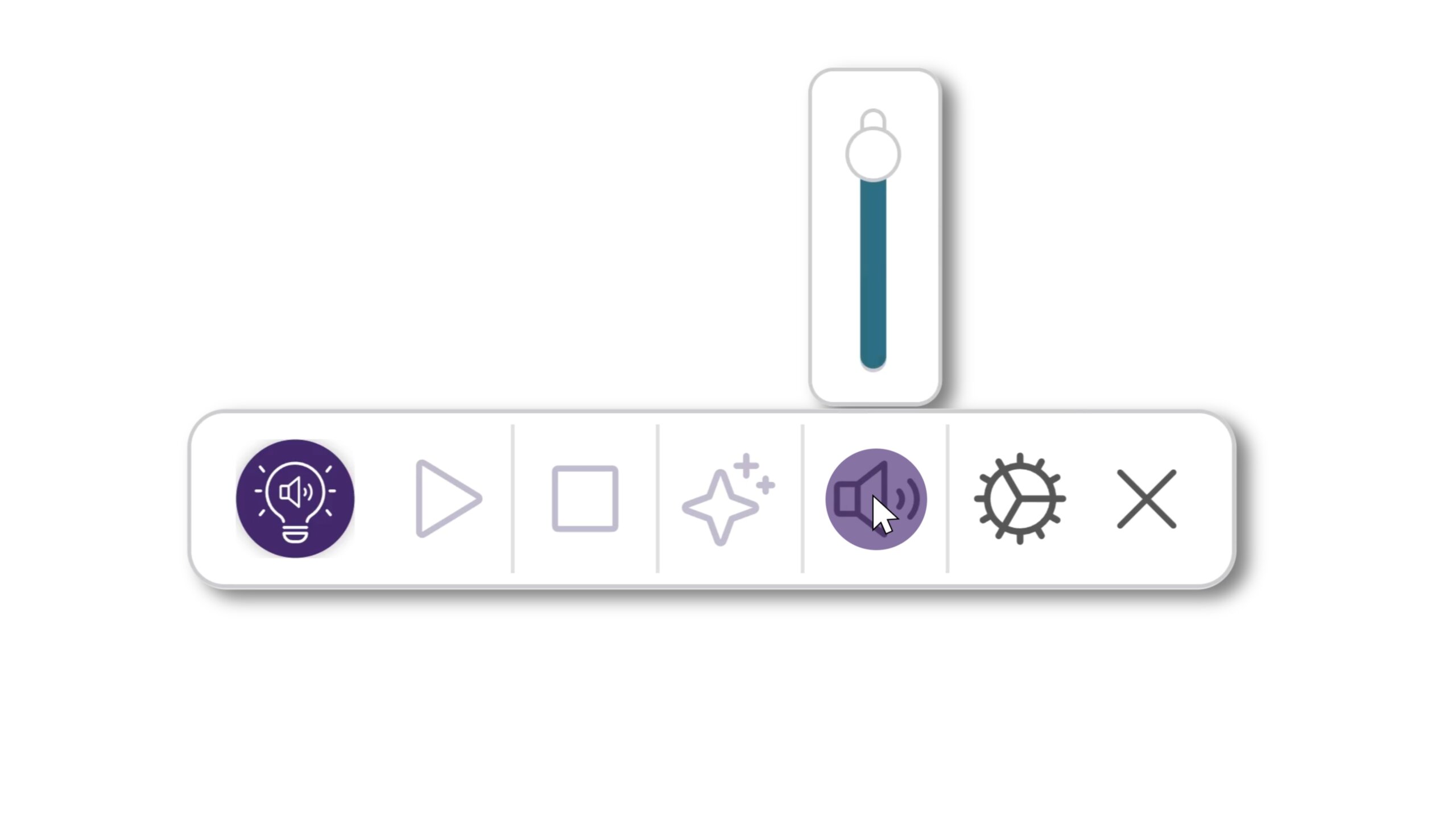 A close-up of the new YuJa SmartSpeaker Widget.