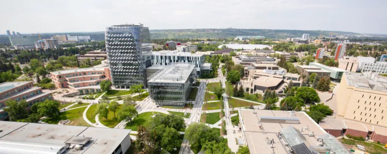 The University of Calgary aerial view.