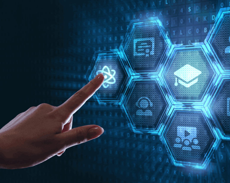 A graphic of a technology touch menu.