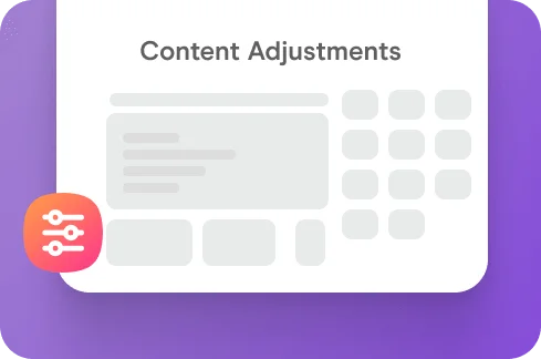 Content Adjustments Icon.