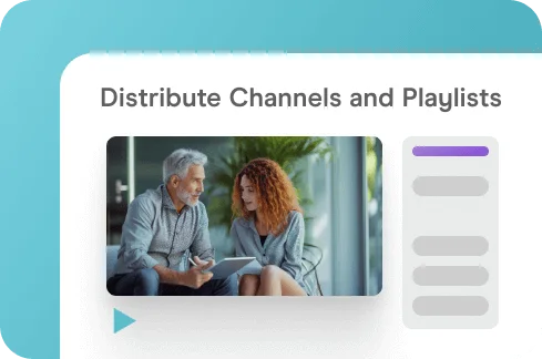 Distribute Channels and Playlists illustration.
