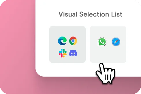 Visual Selection List Icon.