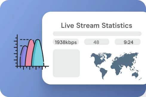 Real-Time Live Analytics Icon.