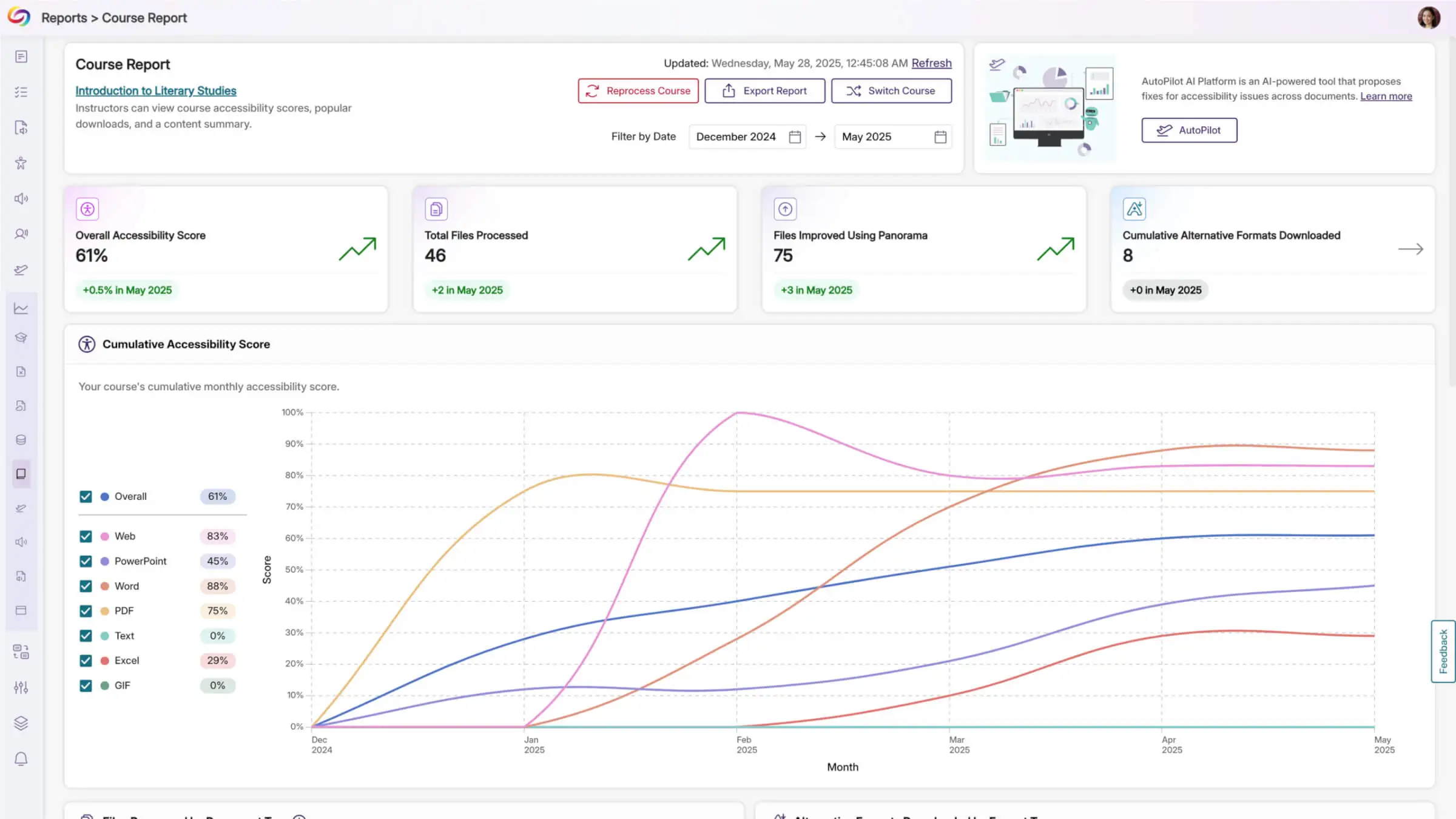 Review and Report Accessibility screenshot.