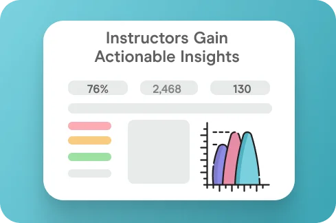 Instructors Gain Actionable Insights Icon.