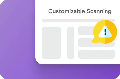 Customizable Scanning illustration.