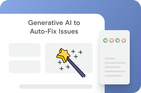 Generative AI to Auto-Fix Issues illustration.