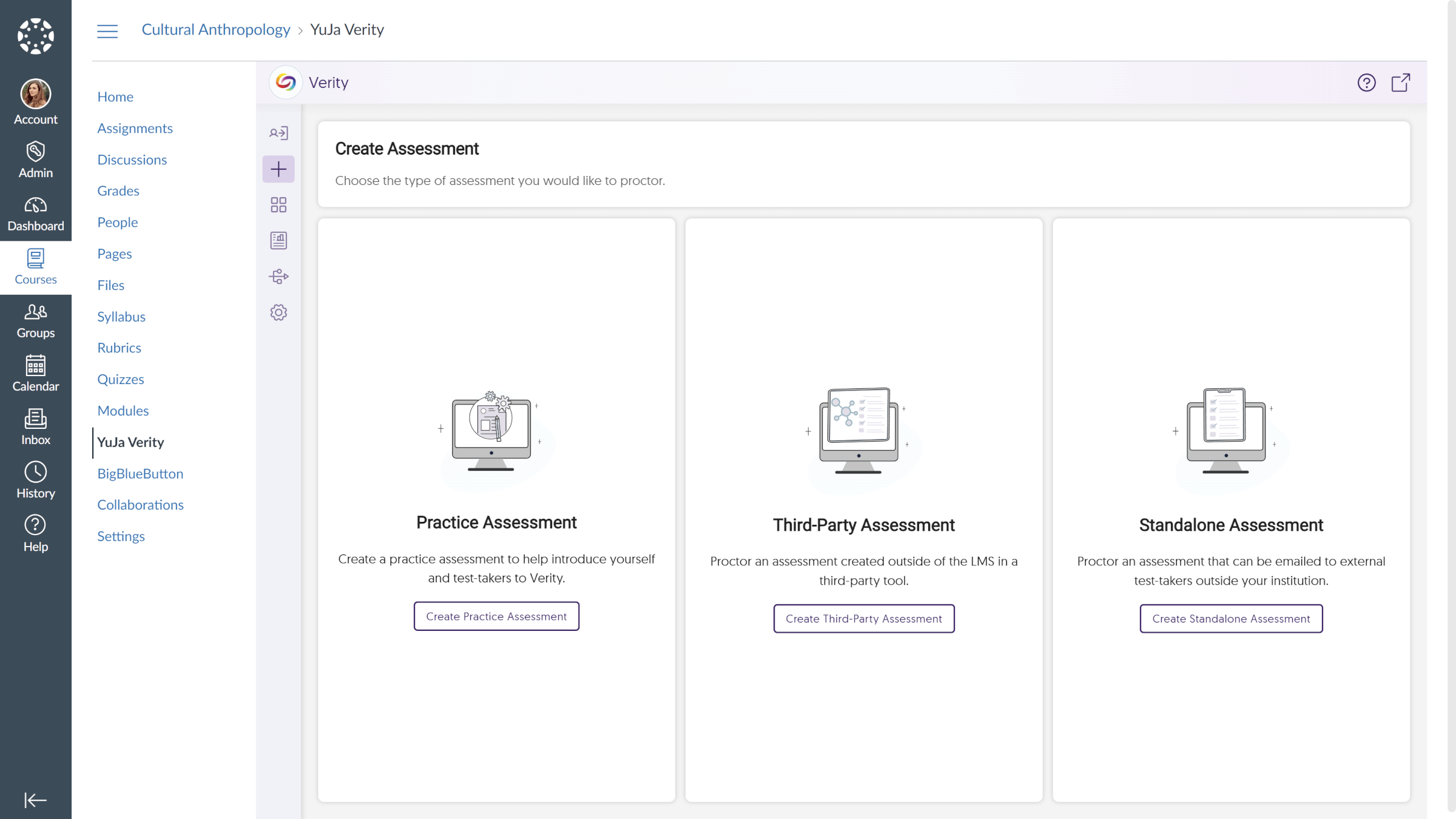 Create an assessment page, featuring third-party assessments.