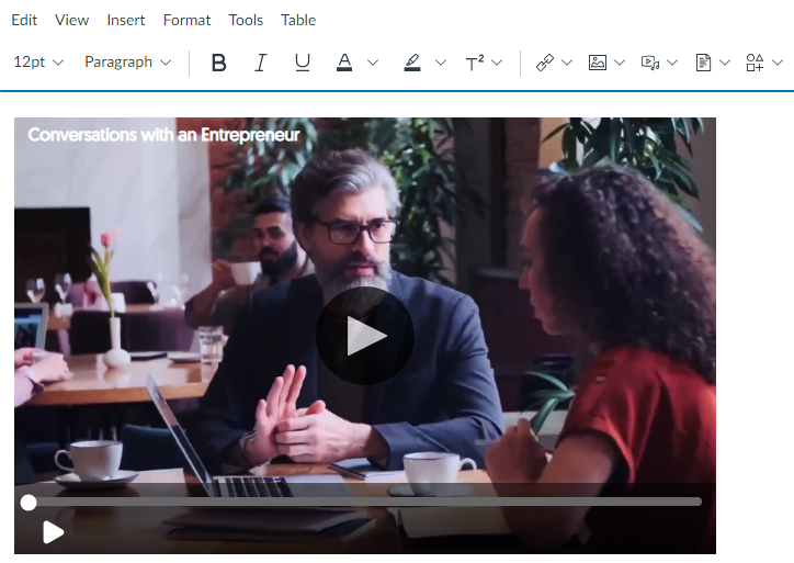 An embedded videos with its title is shown.