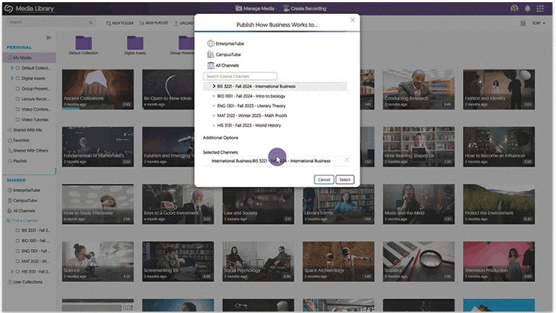 animation of the new toast message appearing.