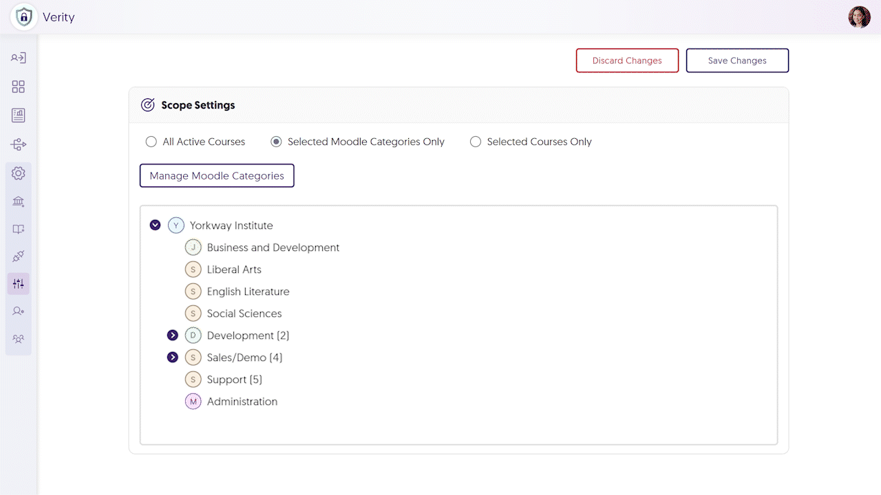 Moodle Category and D2L Organizational Unit Support for Sub-Account Visibility and Control