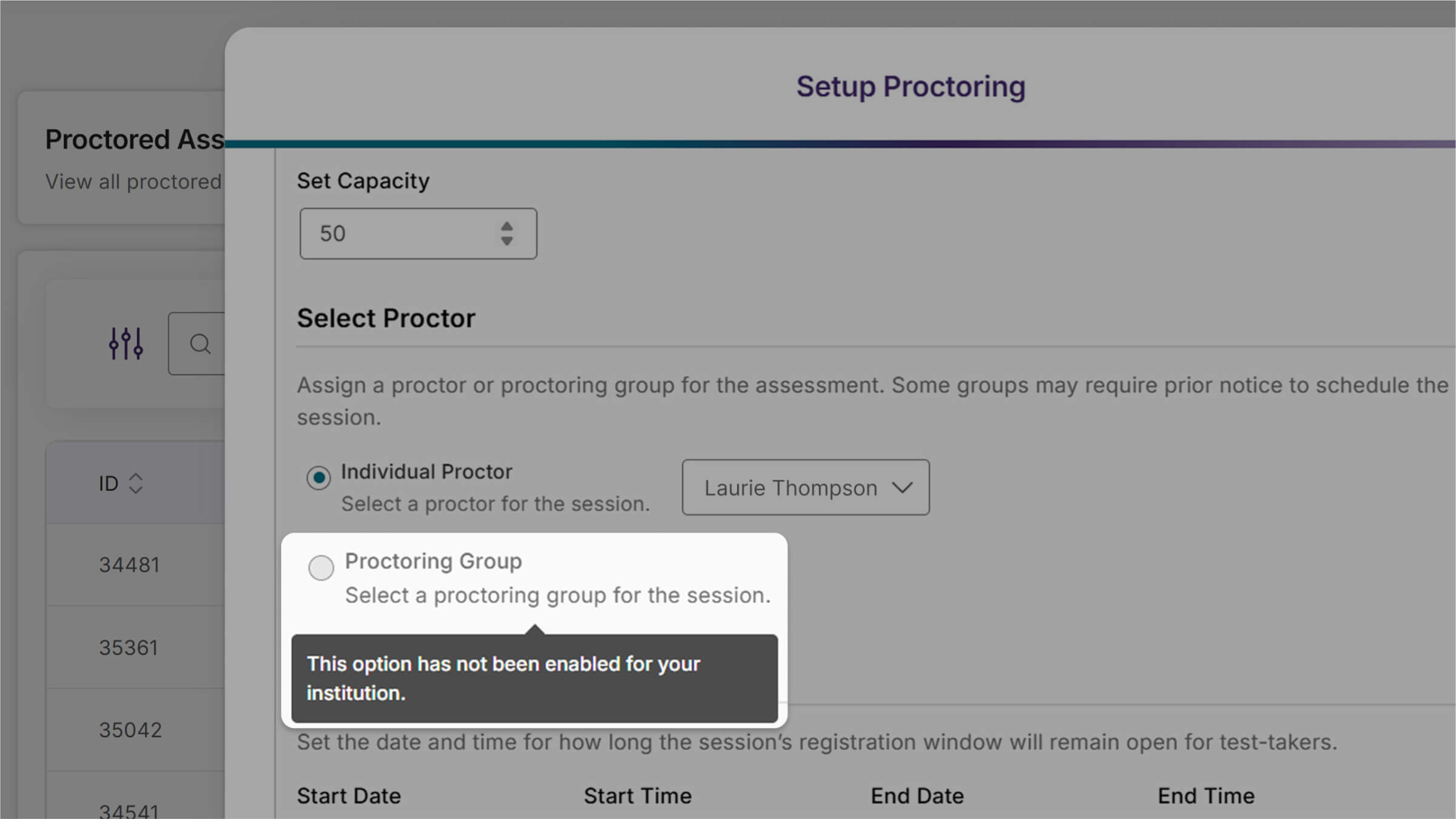 Proctor Group Options Now Reflect Institution-Level Availability
