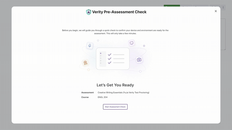 Verity Pre-Assessment Check