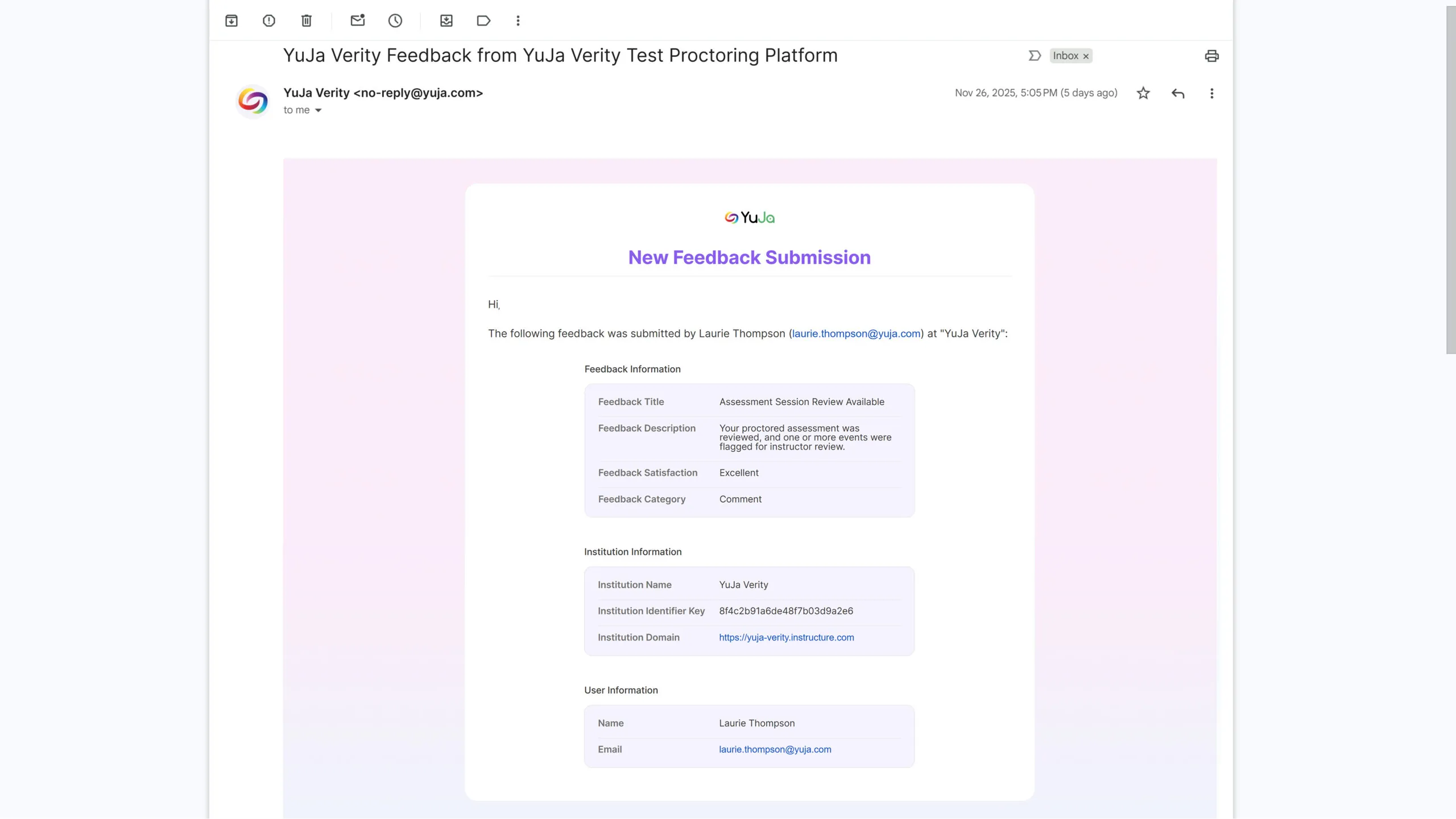 Updated email design