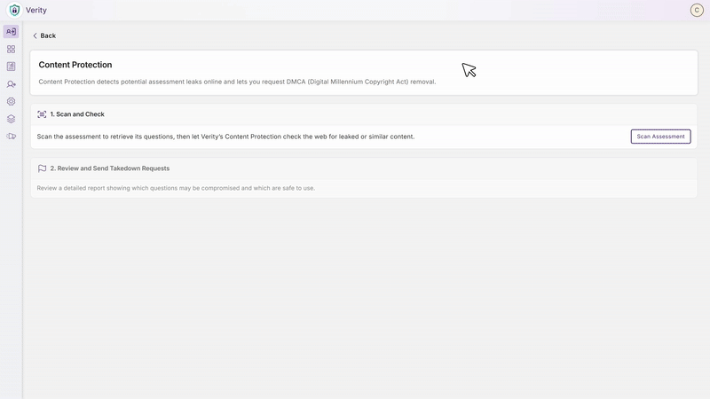 Content Protection screen