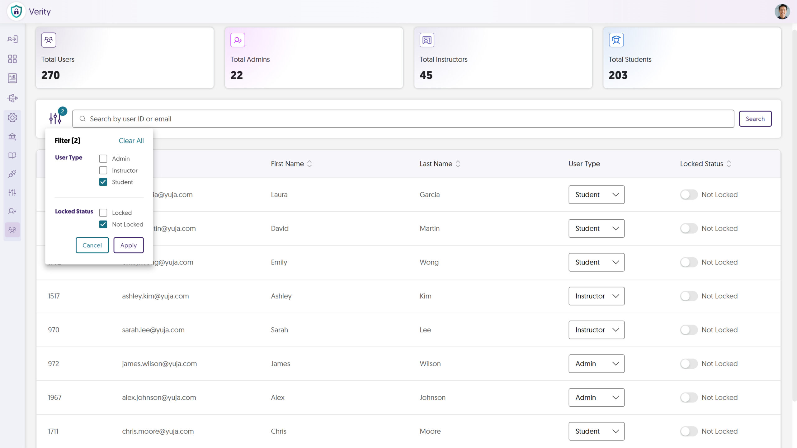 New Institutional Roster Management With Advanced Search Capabilities