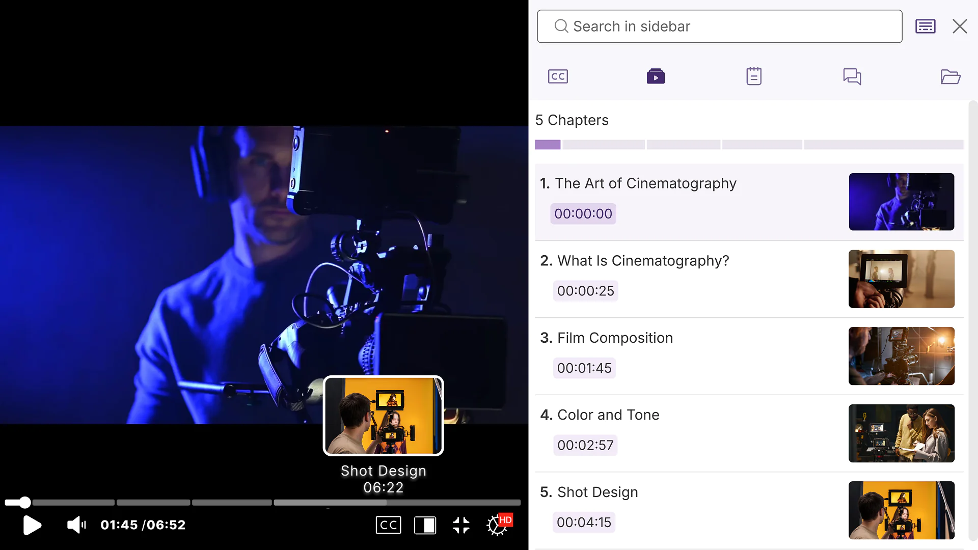 Video Chaptering: Automatically break up long videos into smaller sections to make dense, information-packed videos easier to navigate, review, and understand.