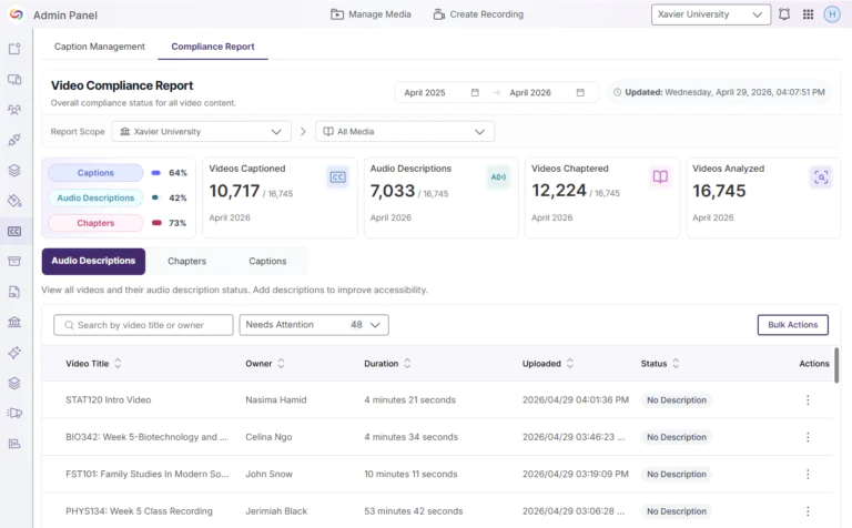YuJa Lumina Video Platform – v26.3.0 Release