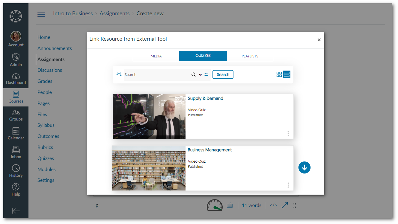 Media Chooser within a gradable area of Canvas.