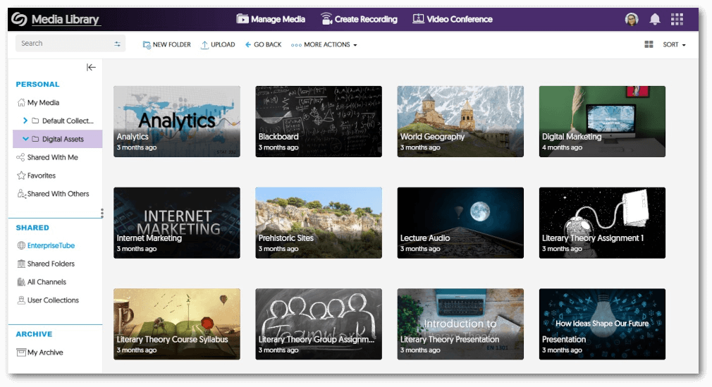 My Media collection featuring image assets.