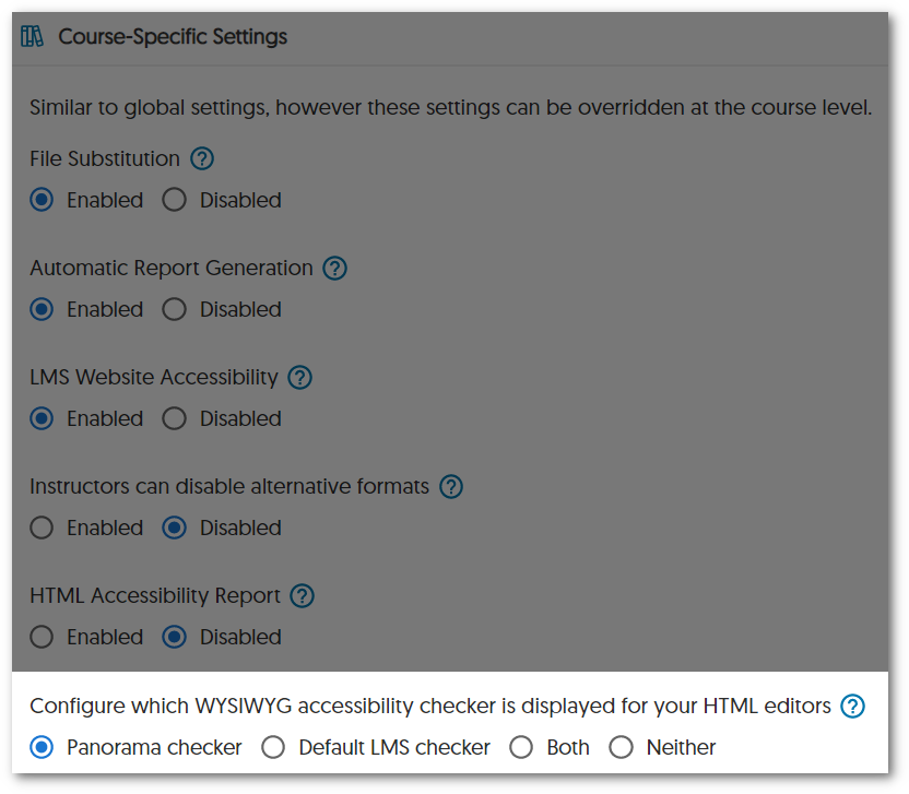WYSIWYG Options.