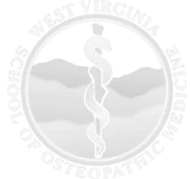 West Virginia School Of Osteopathic Medicine white logo