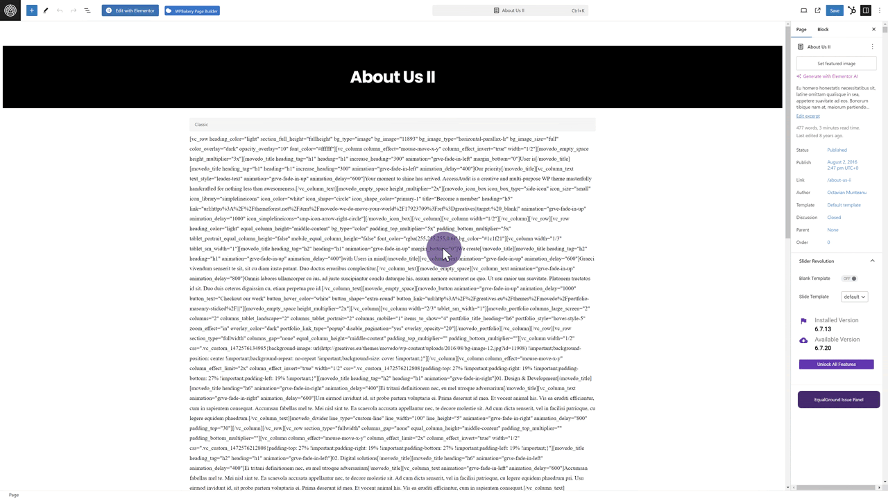 YuJa EqualGround is shown launched within WordPress.