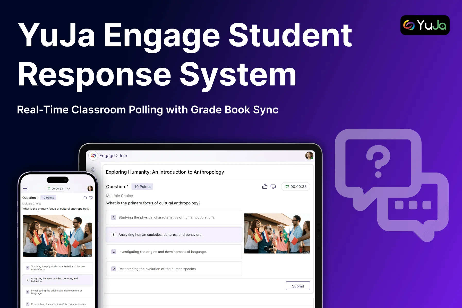 YuJa Engage - Student Response System brochure cover.