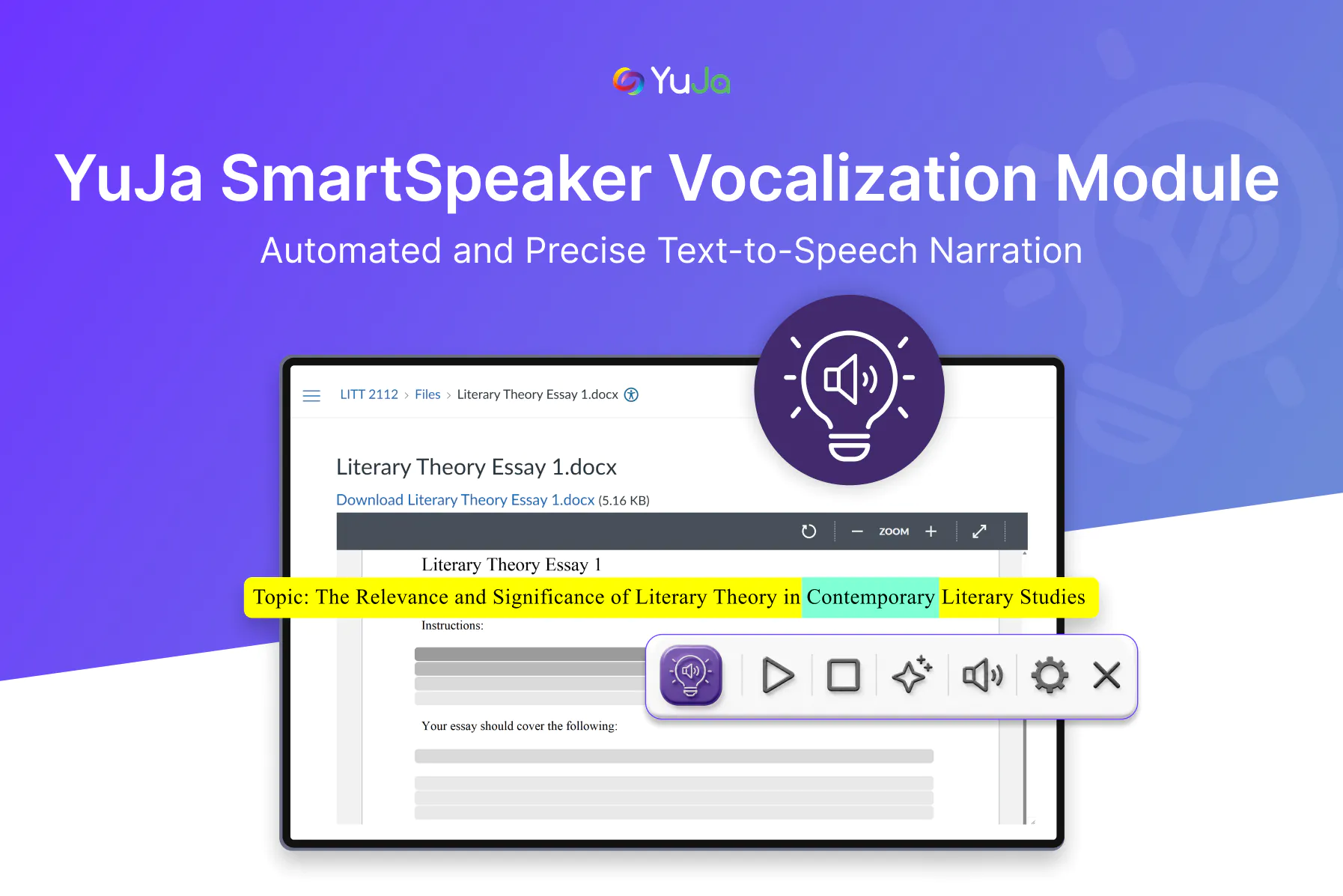 YuJa SmartSpeaker brochure cover.