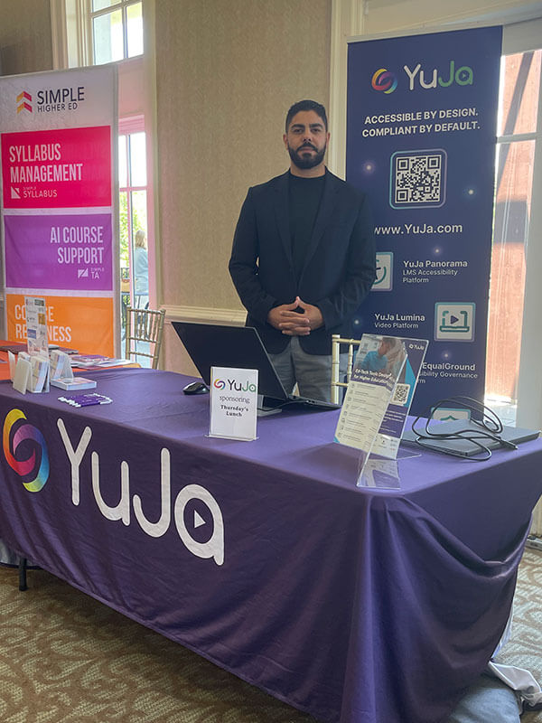 YuJa booth at OLIS