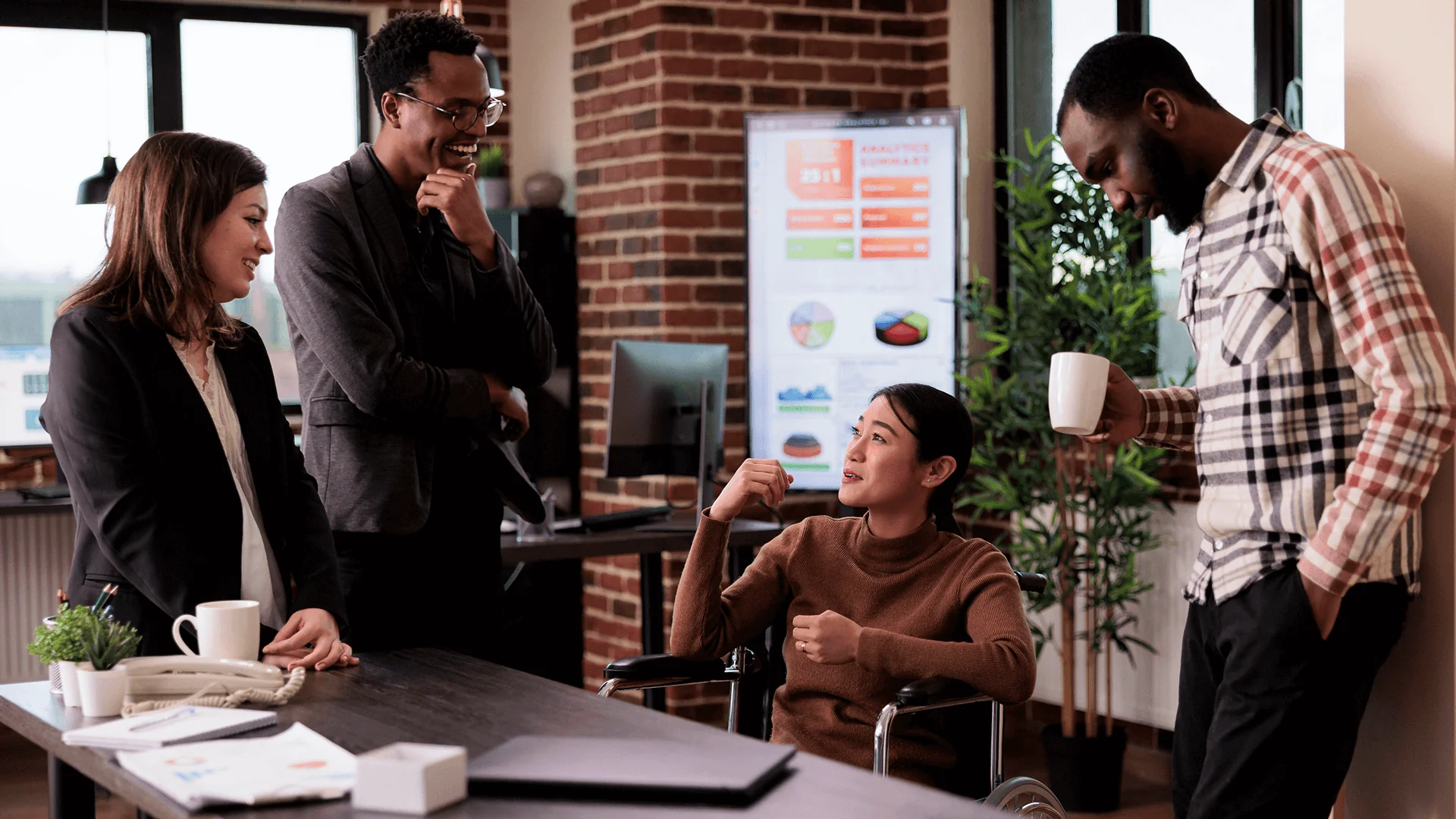 An inclusive working environment at an office.
