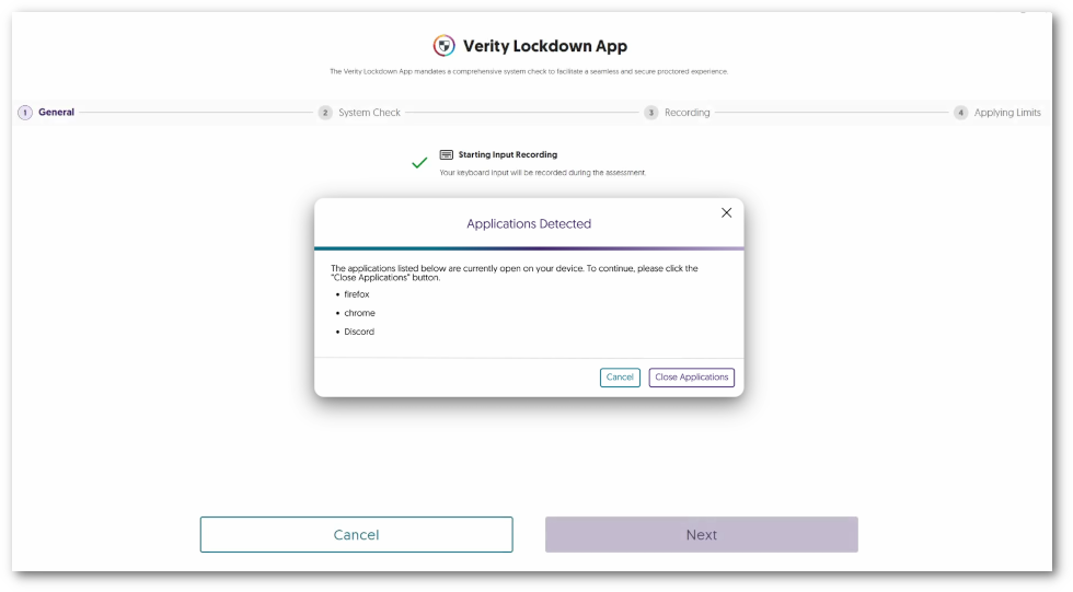 Restricted applications are shown that the Block Applications feature has detected.