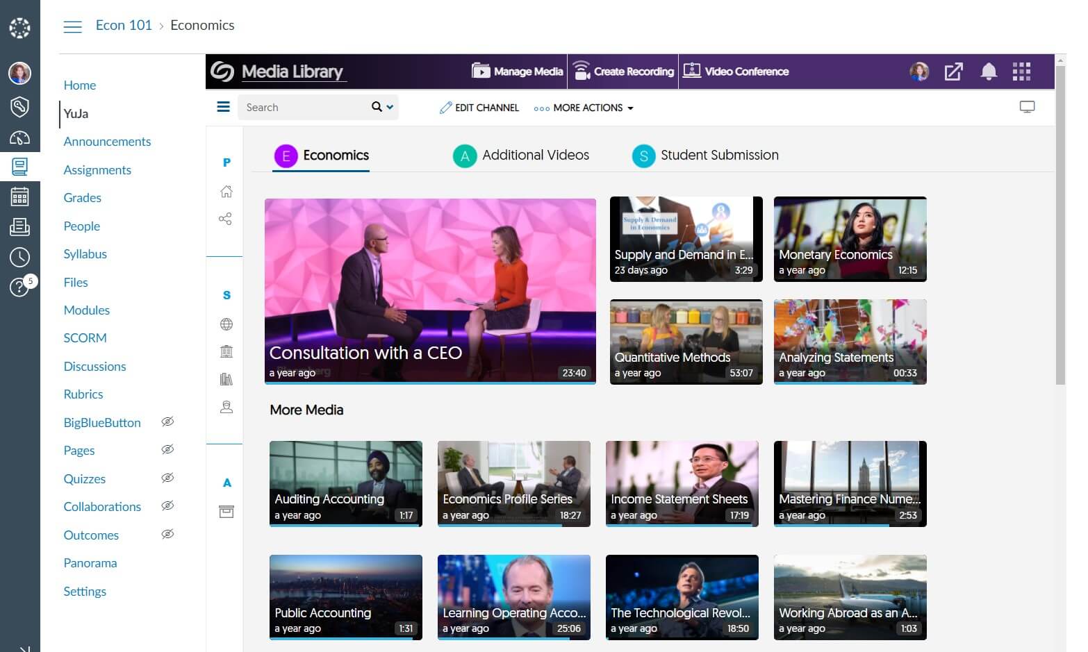 Lecture Capture & Video for Canvas LMS